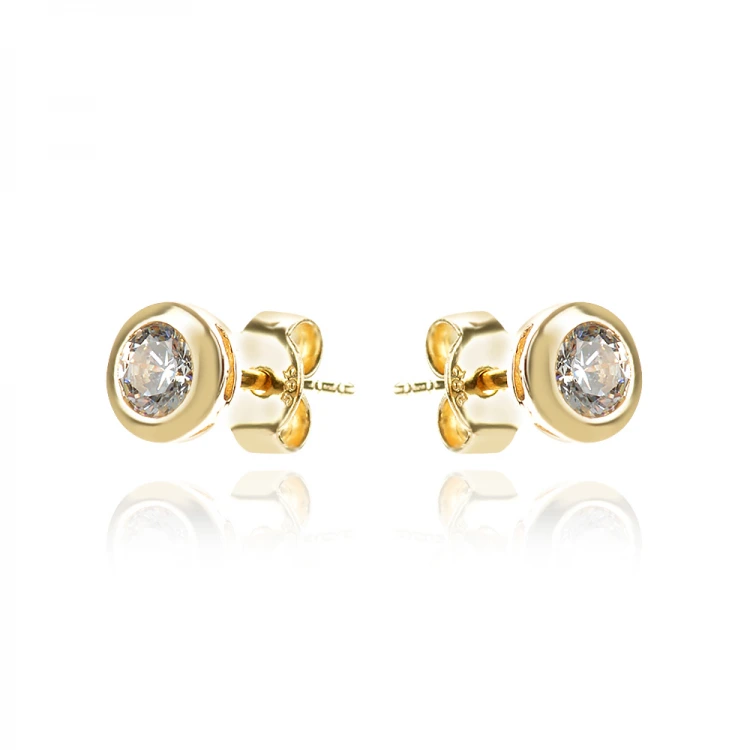 Златни обеци Solitaire earrings Златни обеци Solitaire earrings