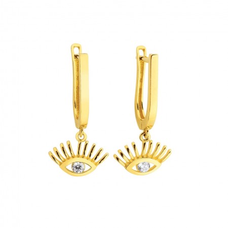 Златни обеци Golden eye