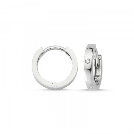 Златни обеци Халки с циркон Златни обеци Халки с циркон