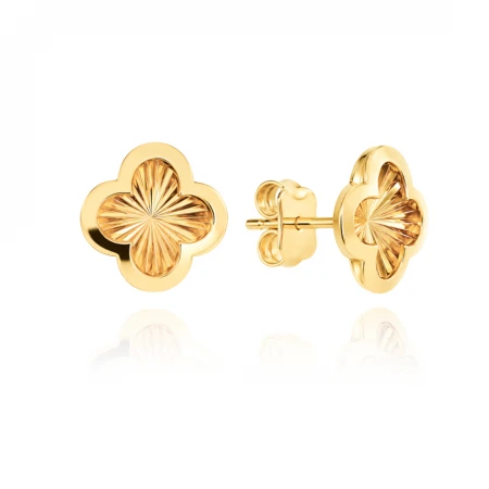 Златни обеци Golden Clover