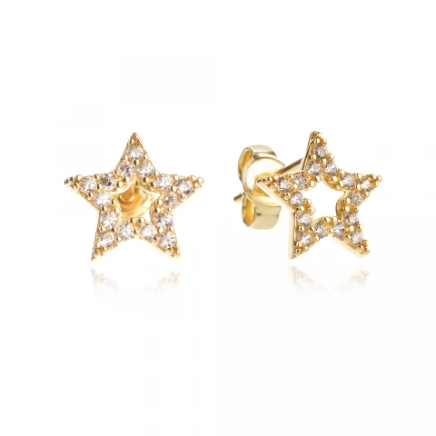 Златни обеци Magic Star