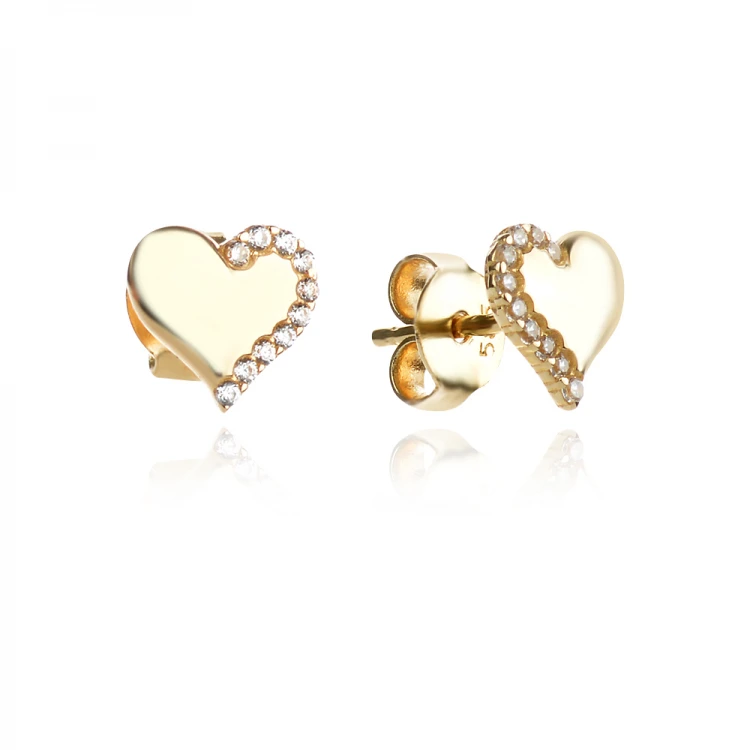 Златни обеци Love Stone Златни обеци Love Stone