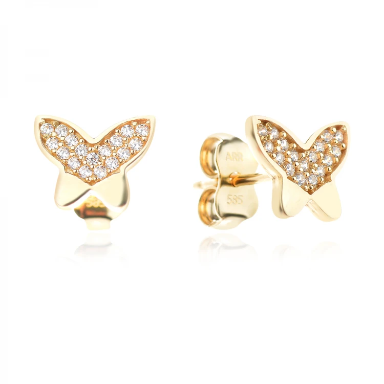 Златни обеци Butterfly Stones Златни обеци Butterfly Stones