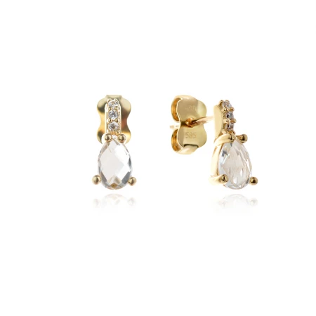Златни обеци White Topaz Златни обеци White Topaz