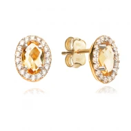 Златни обеци Citrine Златни обеци Citrine