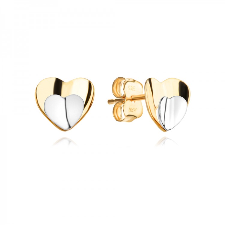 Златни обеци Mini Heart - BESTSELLERS