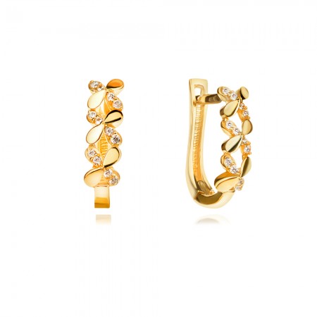 Златни обеци Floria