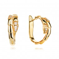 Златни обеци Glam Snake