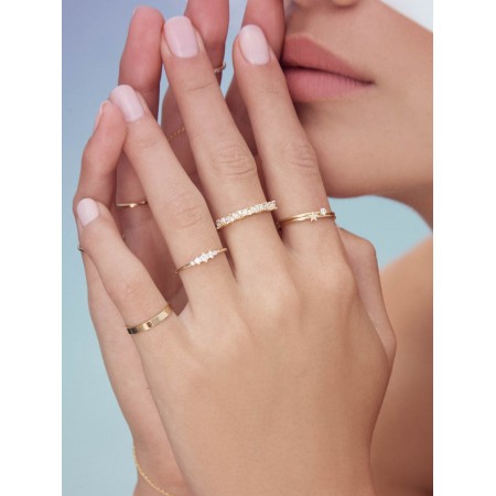 Сребърен пръстен звездичка 925