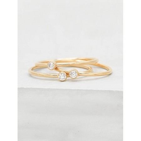 Сребърен пръстен с едно камъче бял кубичен цирконий 925