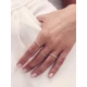 Сребърен пръстен с нежно поставени бели кубични цирконий Swarovski 925 Тrendy  Collection Victoria Gold