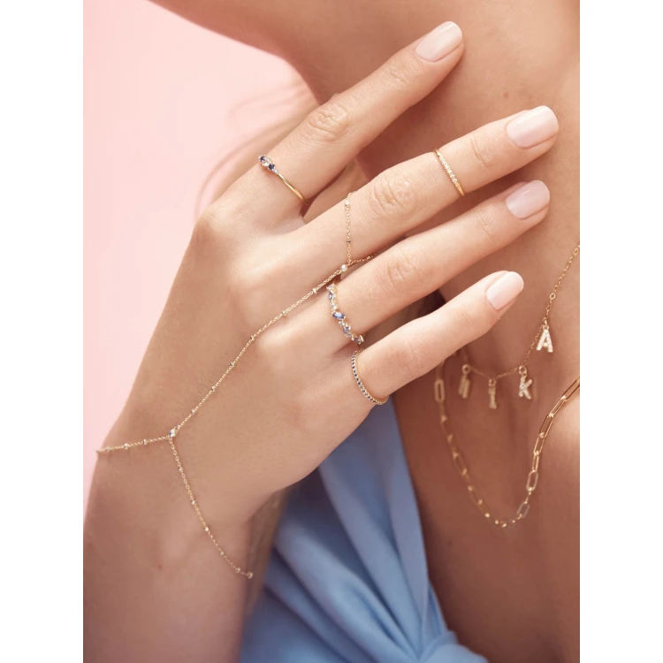Сребърен пръстен с нежно поставени бели кубични цирконий Swarovski 925 Тrendy  Collection Victoria Gold