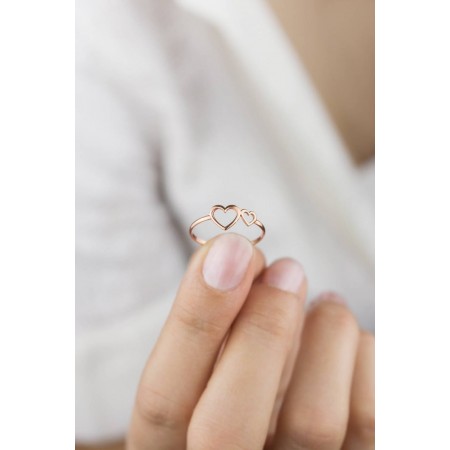 Сребърен пръстен  Double Heart