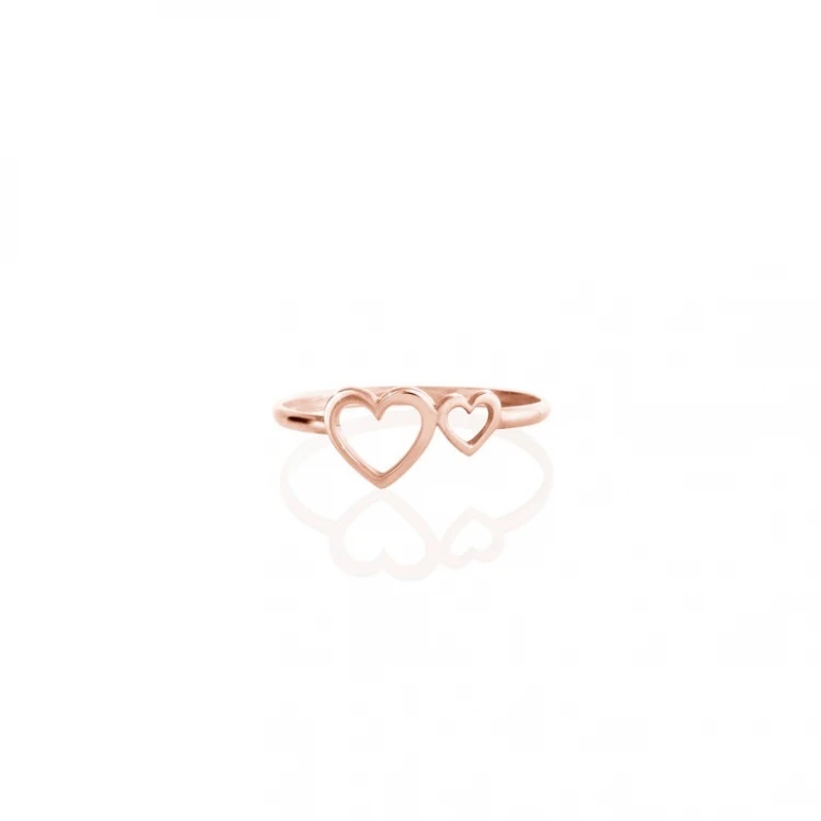 Сребърен пръстен Double Heart Сребърен пръстен Double Heart