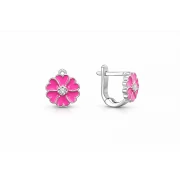 Детски сребърни обеци Flowery