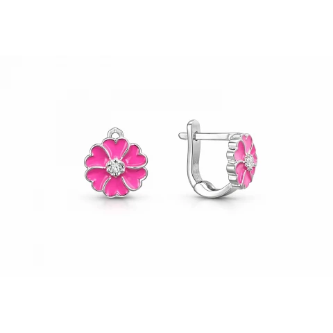 Детски сребърни обеци Flowery