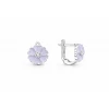 Детски сребърни обеци Flowery
