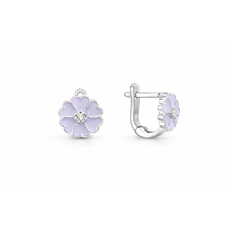 Детски сребърни обеци Flowery