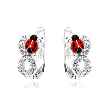 Детски сребърни обеци Ladybug Forever Детски сребърни обеци Ladybug Forever
