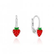 Детски сребърни обеци Red Strawberry Детски сребърни обеци Red Strawberry