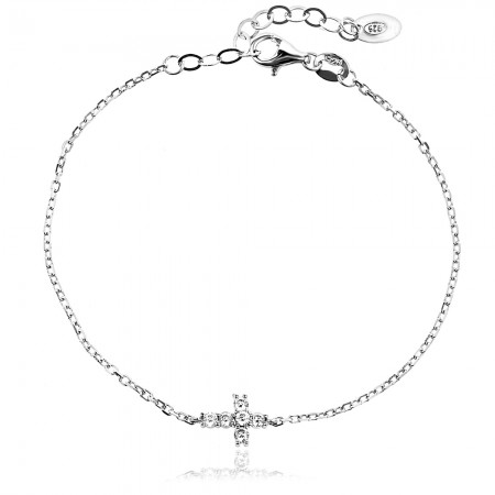 Сребърна гривна Cruxia