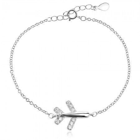 Сребърна гривна Skaya