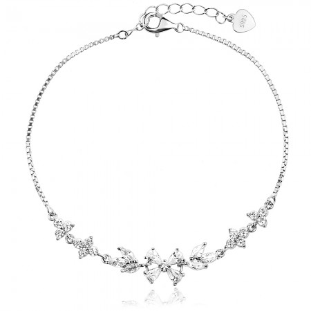 Сребърна гривна Quatra