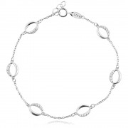 Сребърна гривна Glitter