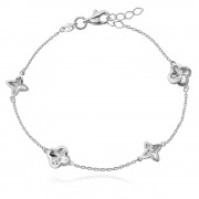 Сребърна гривна Stella Clover