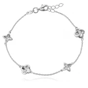 Сребърна гривна Stella Clover