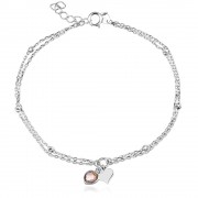 Сребърна гривна Violet