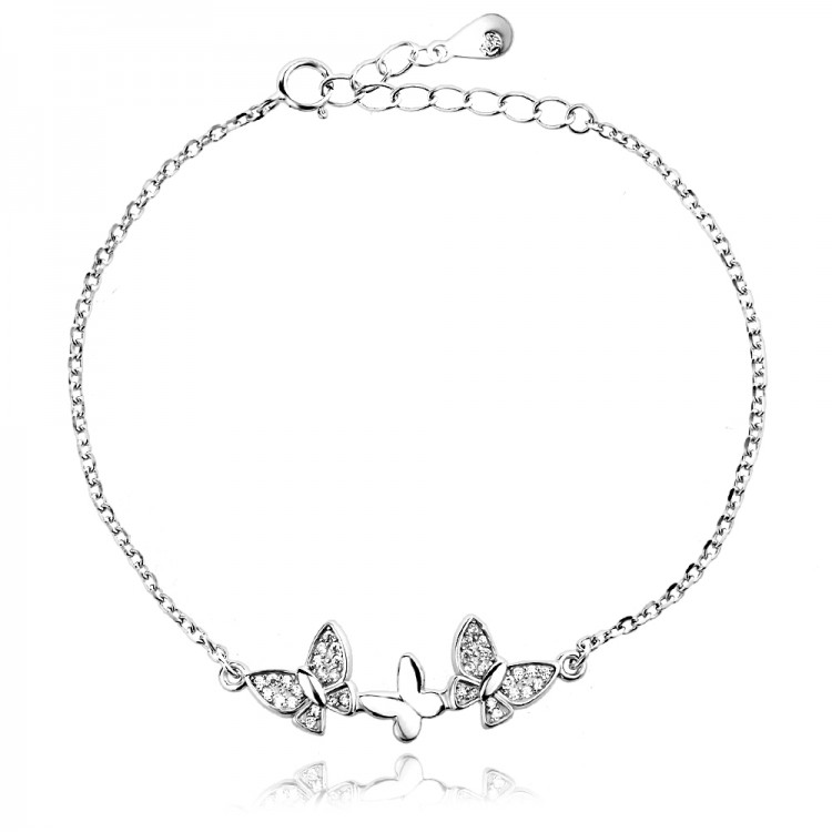 Сребърна гривна Flutter Grace