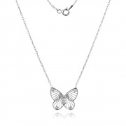 Сребърно колие Noble Butterfly