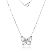 Сребърно колие Noble Butterfly