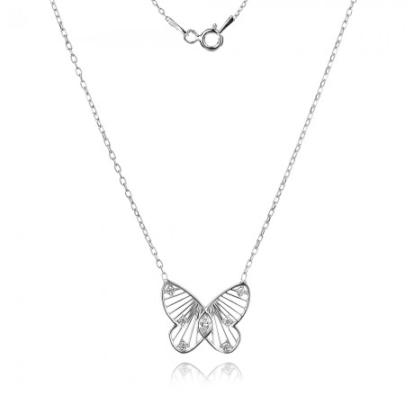 Сребърно колие Noble Butterfly
