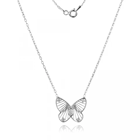 Сребърно колие Noble Butterfly