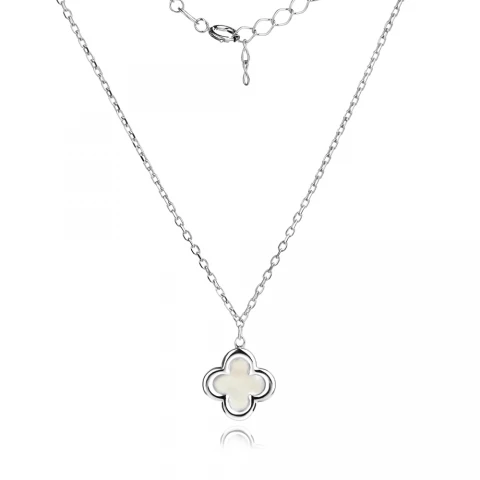 Сребърно колие Clover