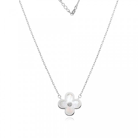 Сребърно колие Silver Clover