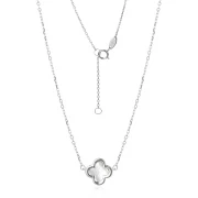 Сребърно колие Clover Blossom