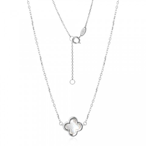 Сребърно колие Clover Blossom