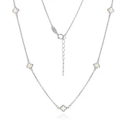 Сребърно колие Clover Discrete