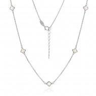 Сребърно колие Clover Discrete