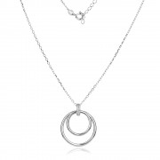 Сребърно колие Infinity Rings