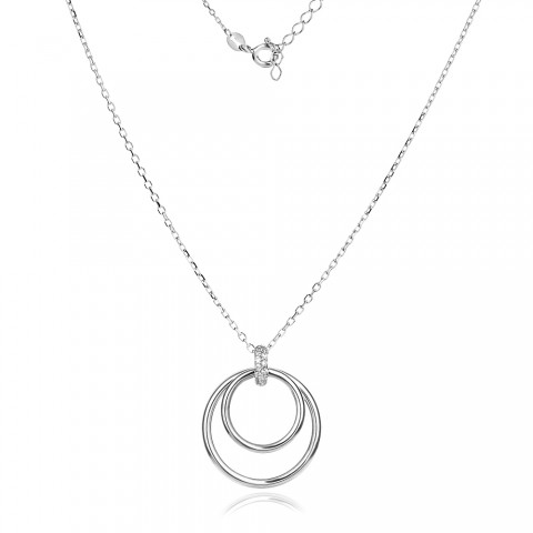 Сребърно колие Infinity Rings