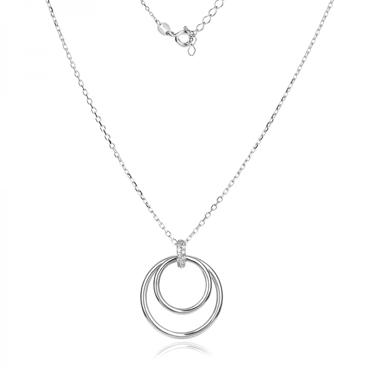 Сребърно колие Infinity Rings
