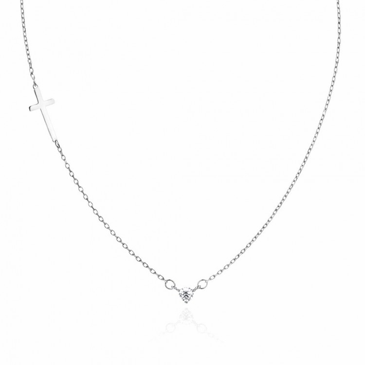 Сребърно колие Zelia