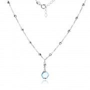 Сребърно колие Blue Shine