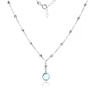 Сребърно колие Blue Shine