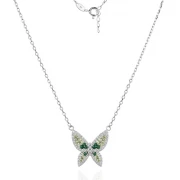 Сребърно колие Luxury Butterflies