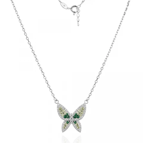 Сребърно колие Luxury Butterflies